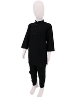 Load image into Gallery viewer, Classic Black Kurta Kids
