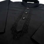 Load image into Gallery viewer, Black on Black Embroidery Kurta Kids
