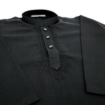 Load image into Gallery viewer, Black on Black Embroidery Kurta Kids
