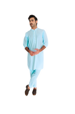 Load image into Gallery viewer, Spa Blue Kurta Mens
