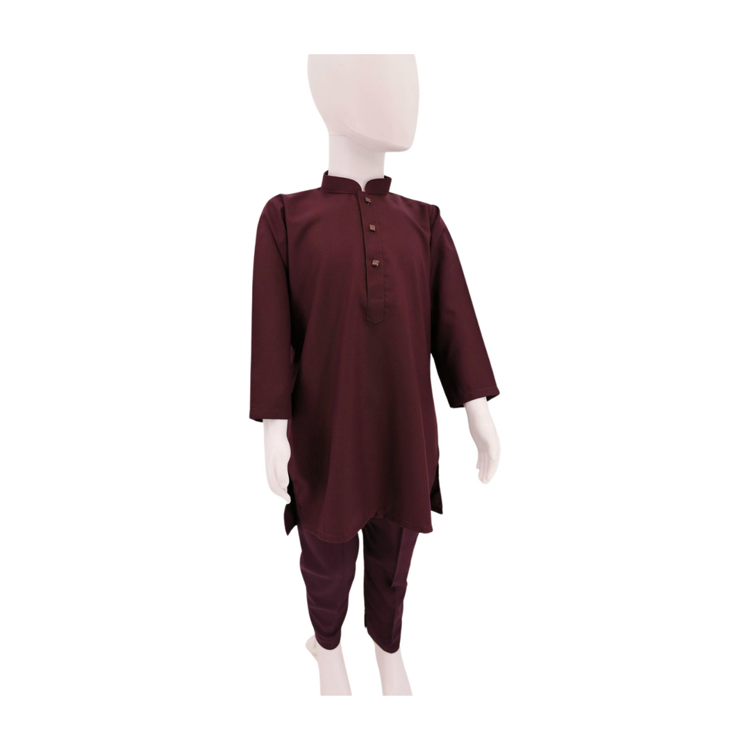 Classic Plum Kurta Kids