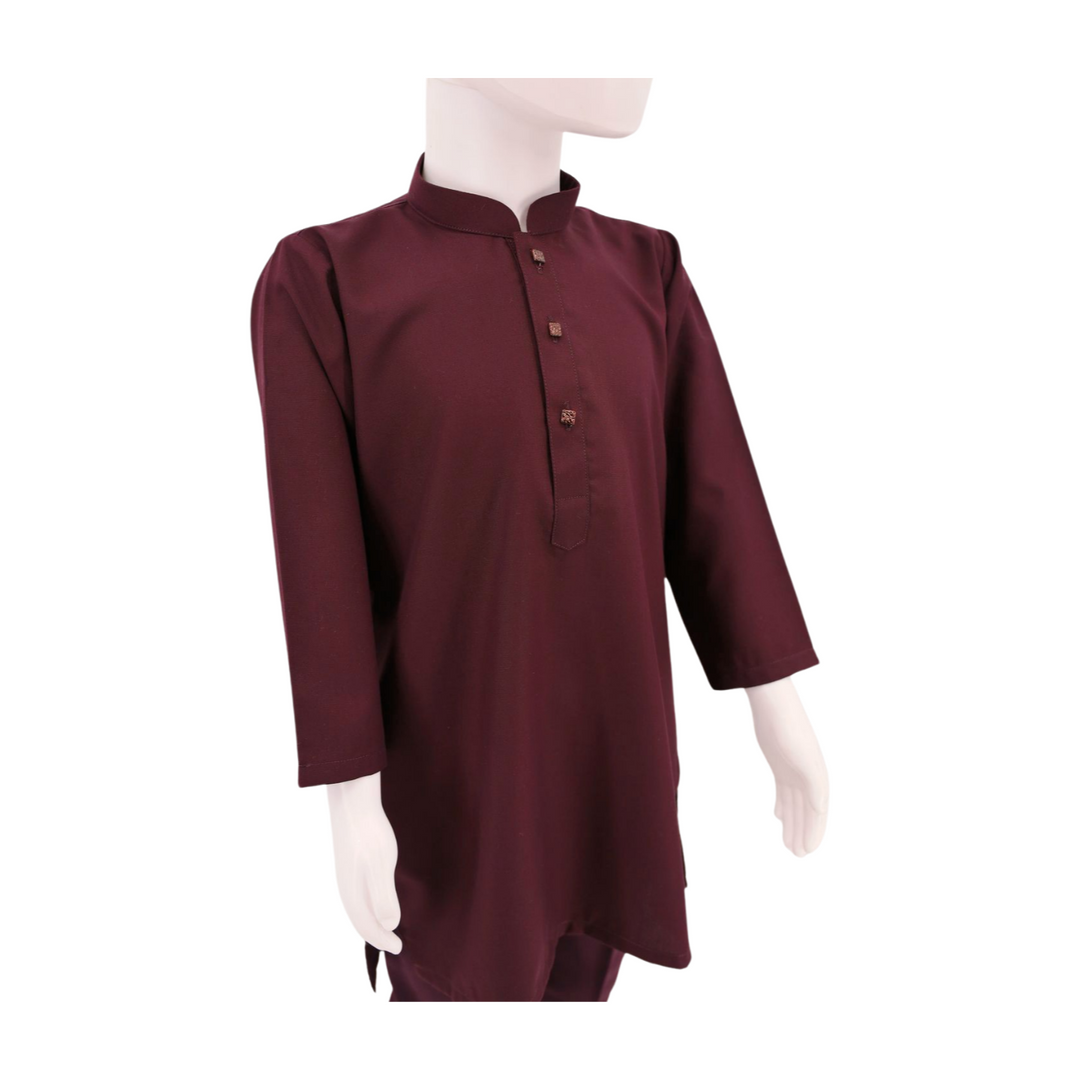 Classic Plum Kurta Kids