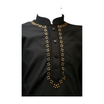 Load image into Gallery viewer, Embroidered Black and Gold Kurta Kids
