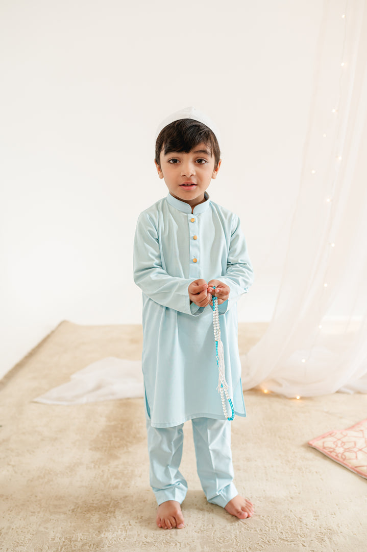 Spa Blue Kurta Kids