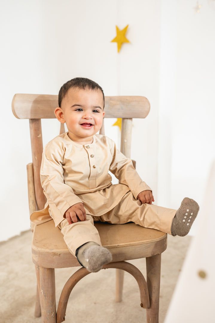 Classic Tan Kurta Kids