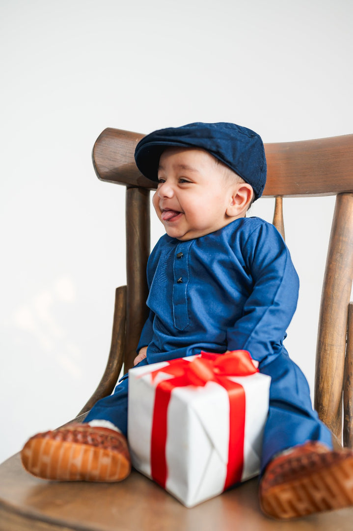 Classic Navy Kurta Kids