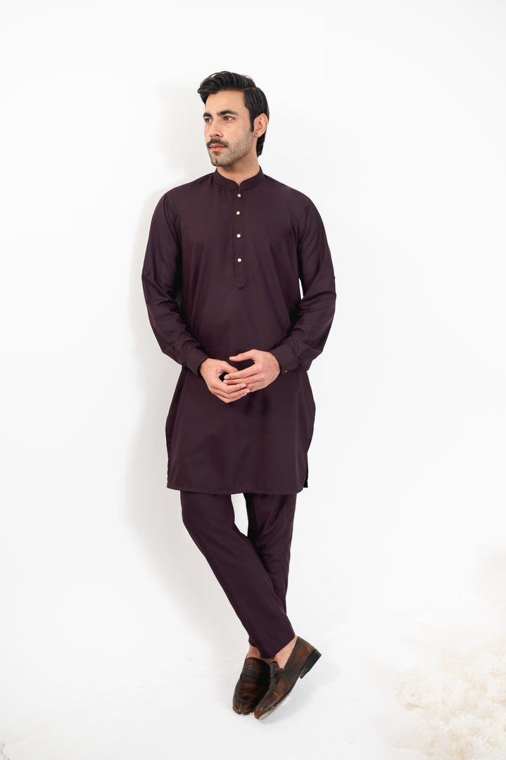 Plum Kurta Mens