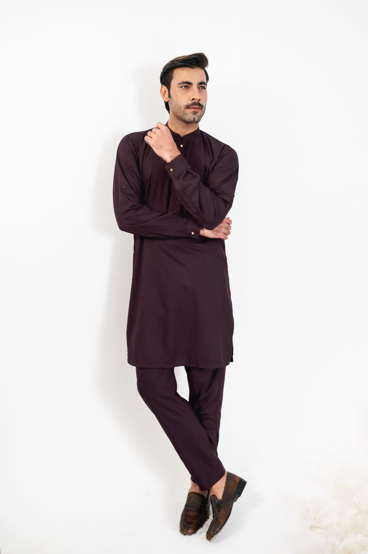 Plum Kurta Mens