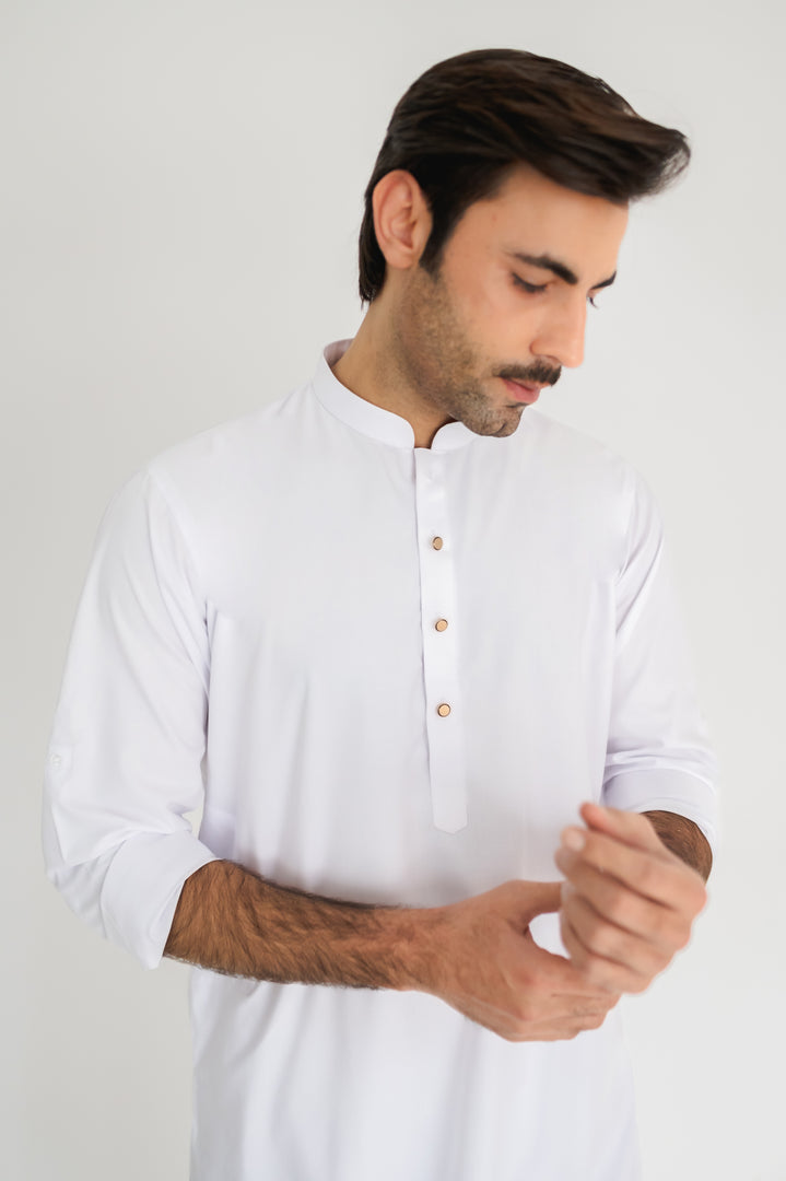 White Kurta Mens