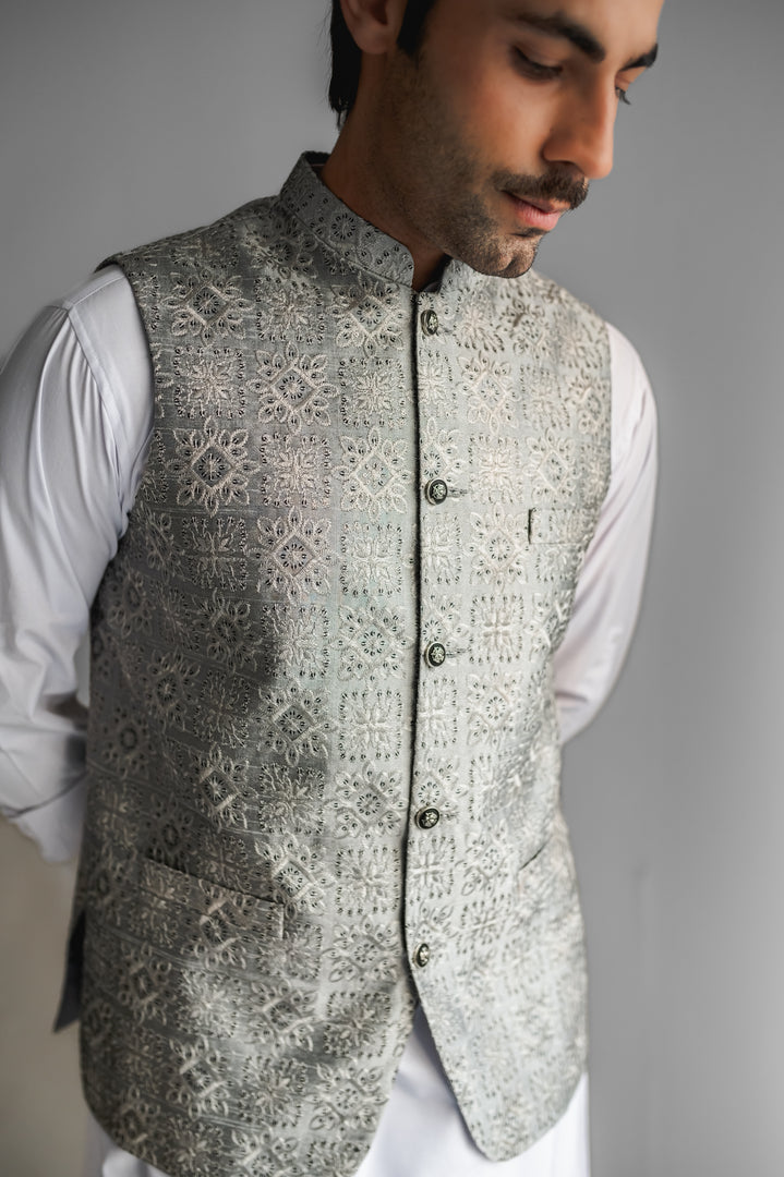 Chandi Gray Koti Set - Mens