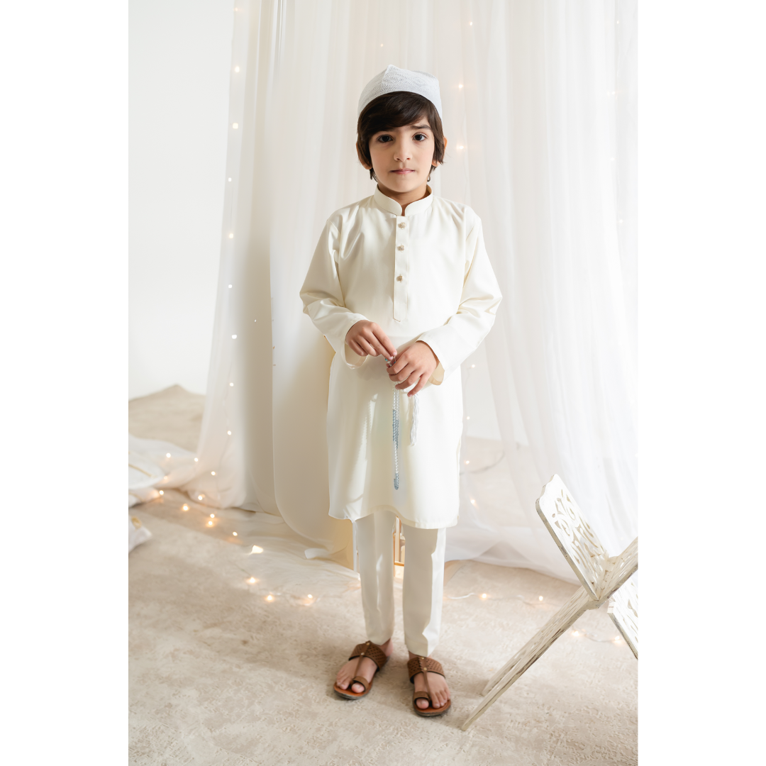 Classic Cream Kurta Kids