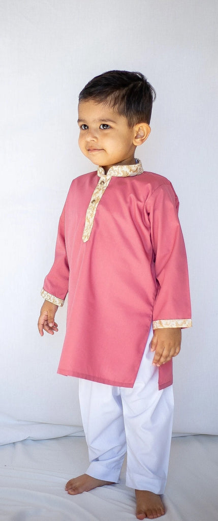 Rose Embroidered - Baby Boy Kurta