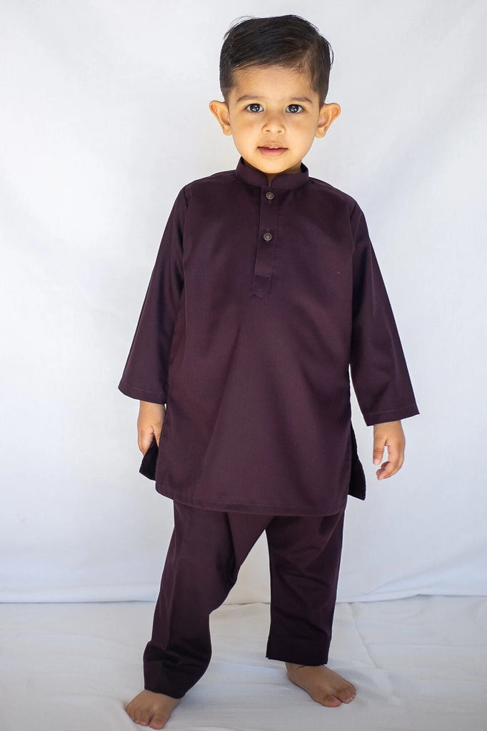 Plum Classic - Baby Boy Kurta