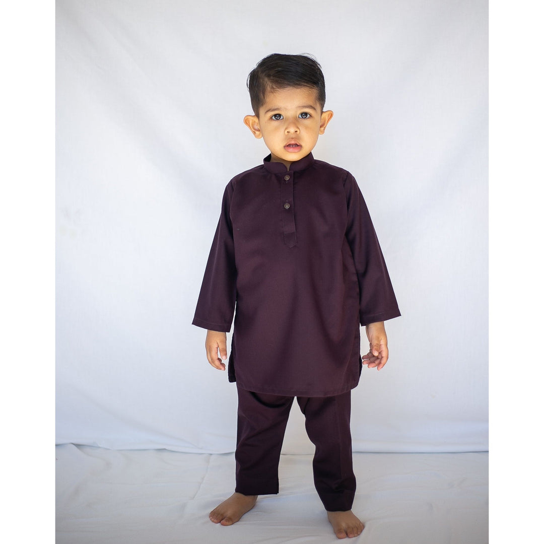 Classic Plum Kurta Kids