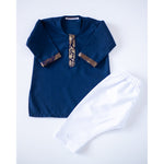 Load image into Gallery viewer, Zari Navy Kurta Kids
